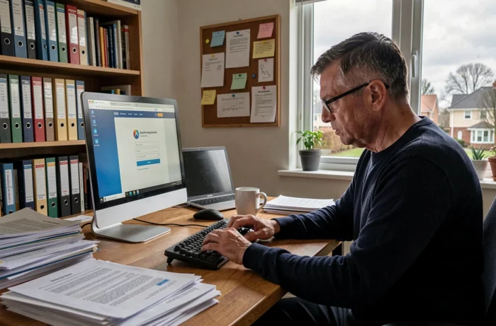Enseignant tentant de se connecter au webmail de l'académie de Créteil depuis son bureau à domicile